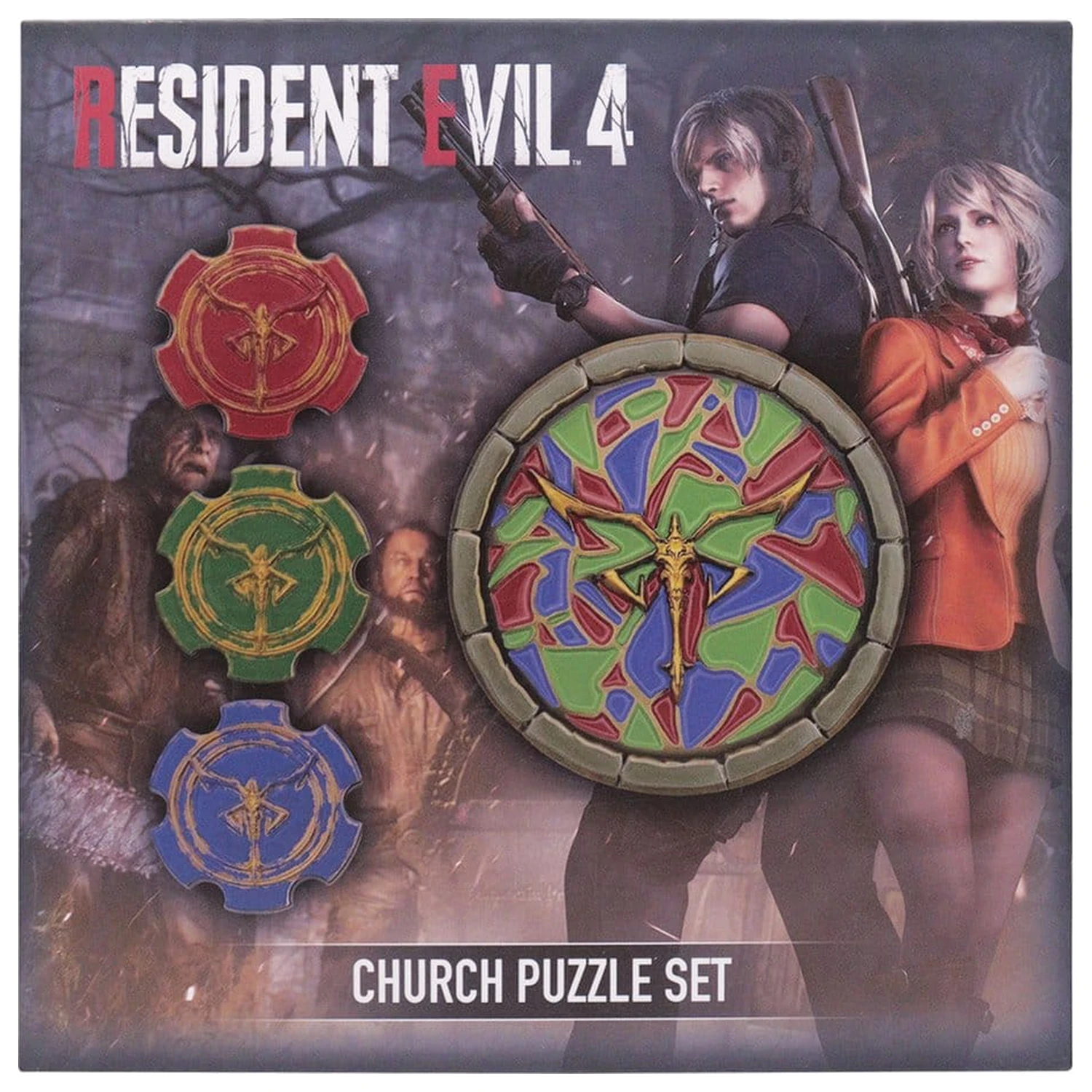 Resident Evil 4 Replica Church Puzzle Medallion Set product photo