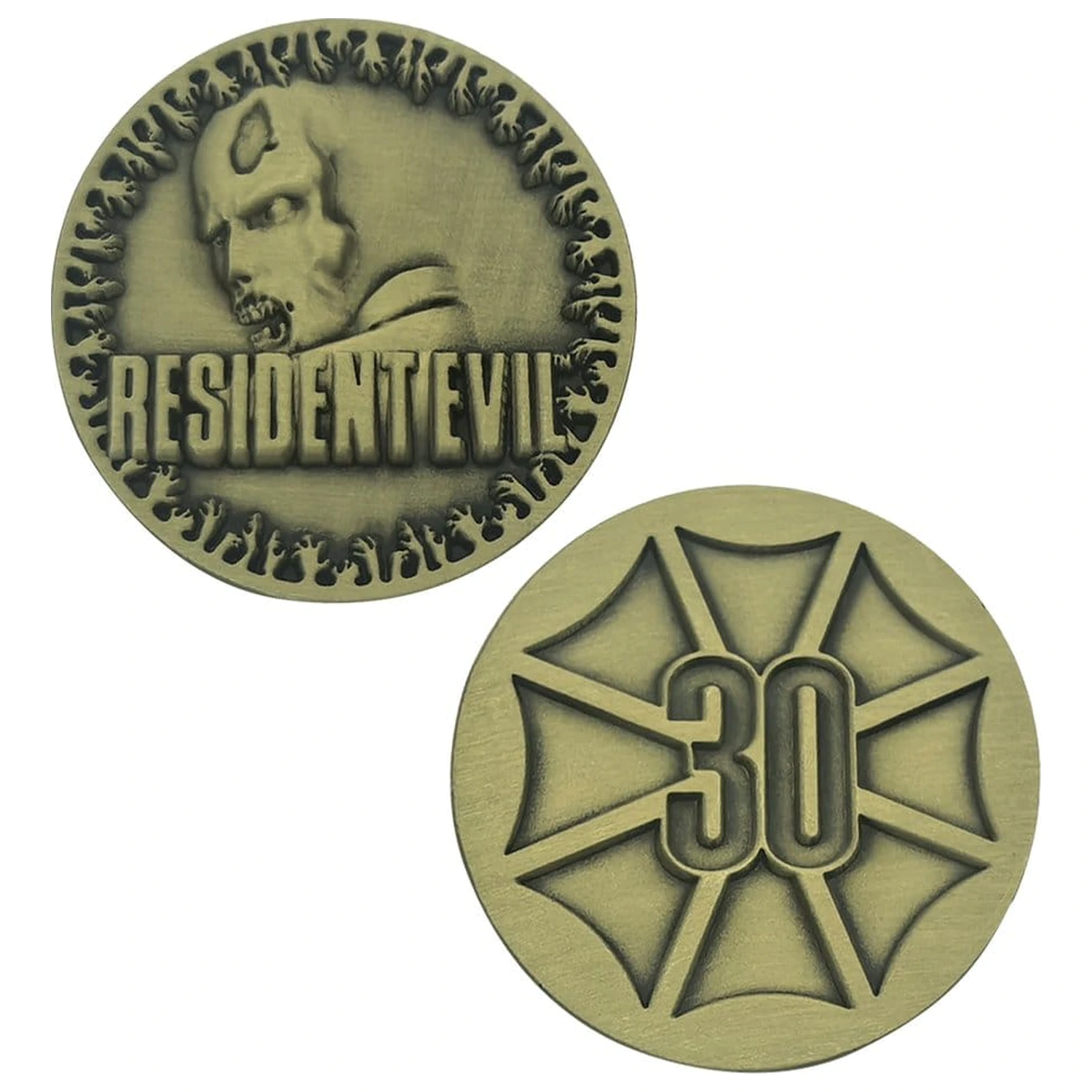 Resident Evil Collectable Coin 30th Anniversary Antique Brass product photo