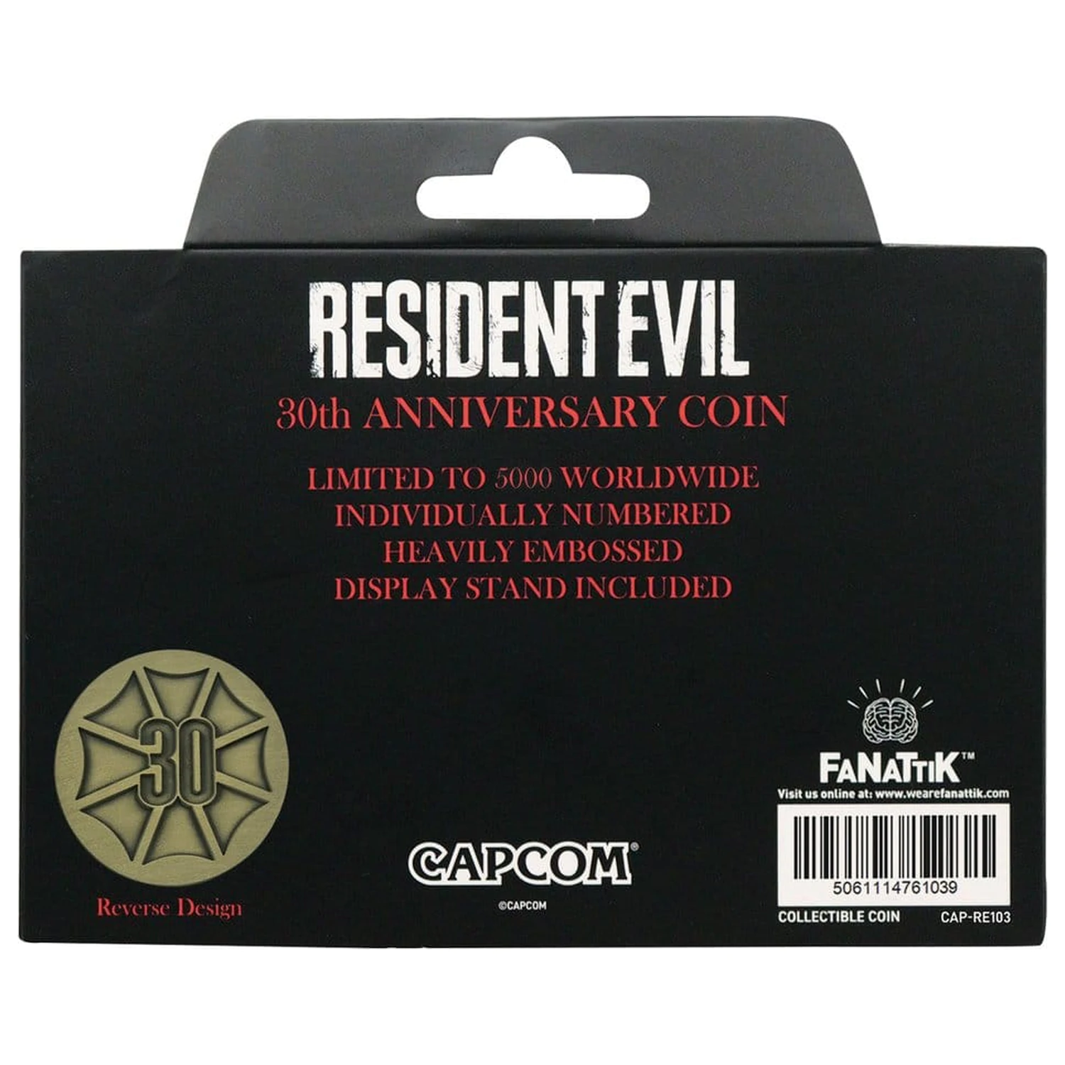 Resident Evil Collectable Coin 30th Anniversary Antique Brass product photo