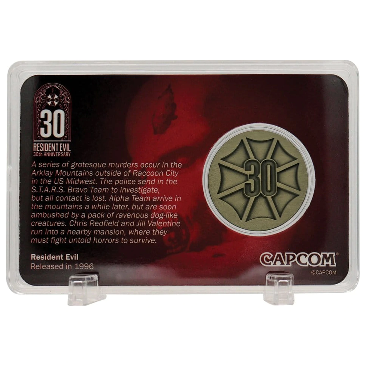 Resident Evil Collectable Coin 30th Anniversary Antique Brass product photo