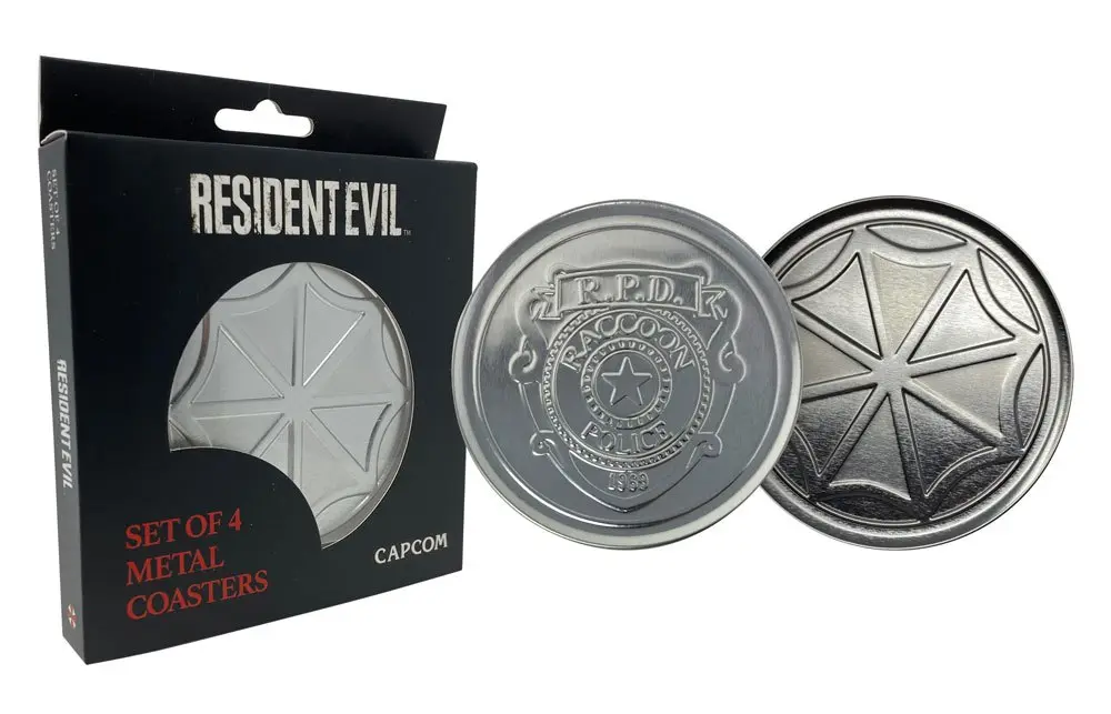 Resident Evil Coaster 4-Pack Police &amp; Logo product photo