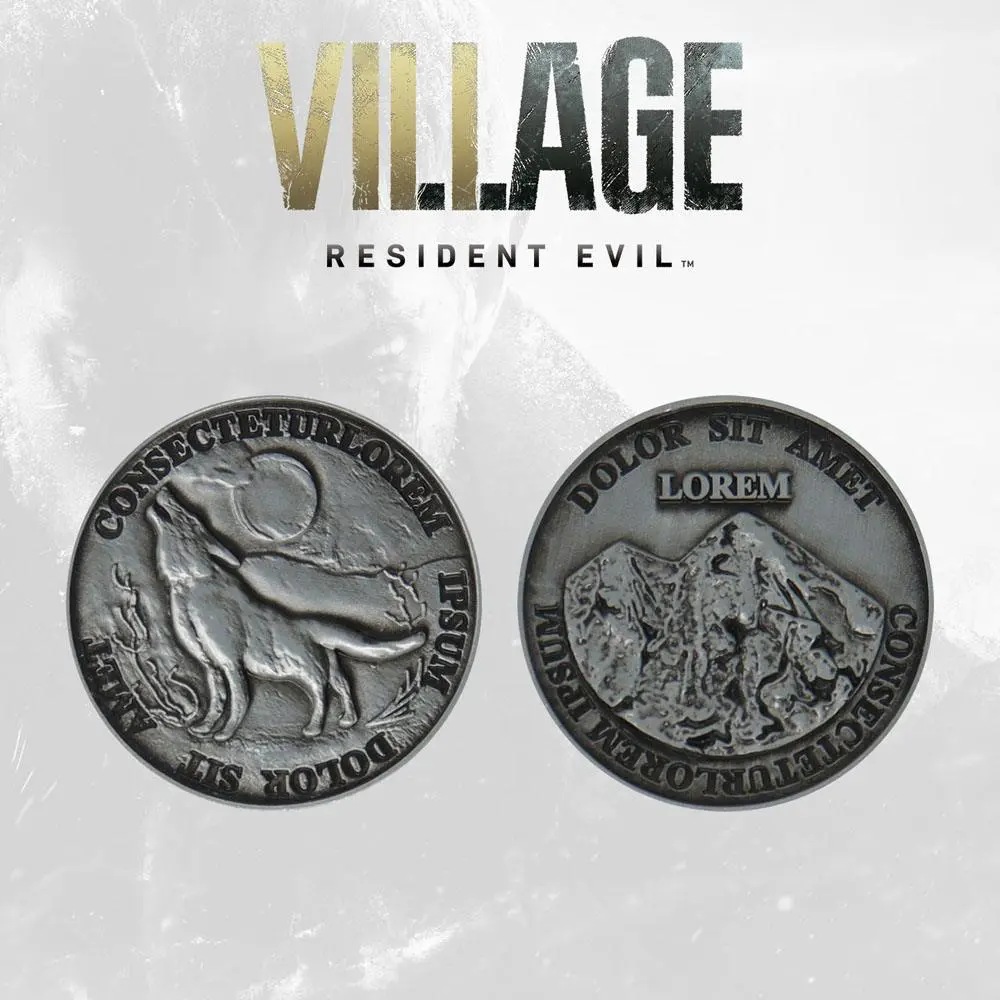 Resident Evil VIII Collectable Coin Currency Limited Edition termékfotó