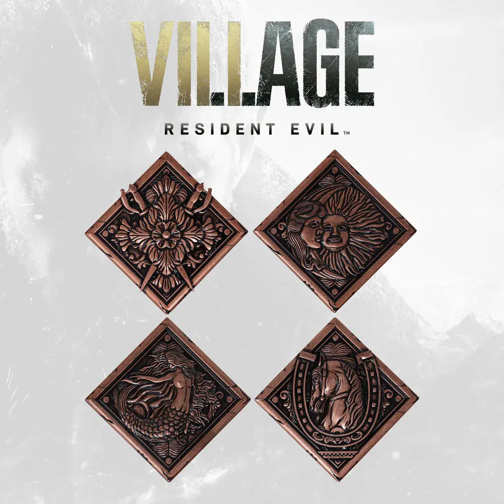 Resident Evil VIII Medallion Set House Crest Limited Edition termékfotó