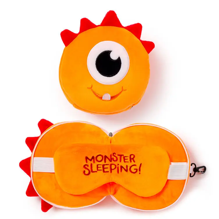 Relaxeazzz Adoramals Monstruo Monstarz travel pillow and eye mask product photo