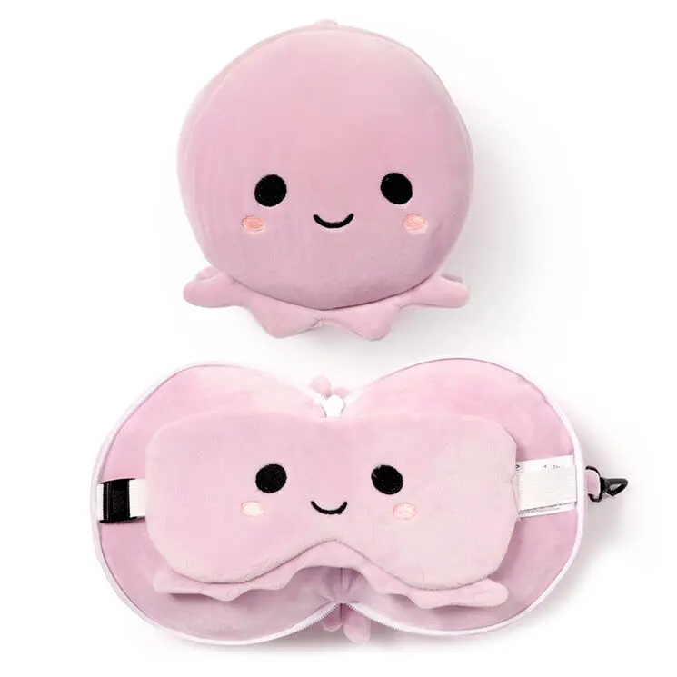 Relaxeazzz Adoramals Octopus travel pillow and eye mask product photo