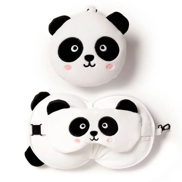 Relaxeazzz Adoramals Panda Bear travel pillow and eye mask termékfotó