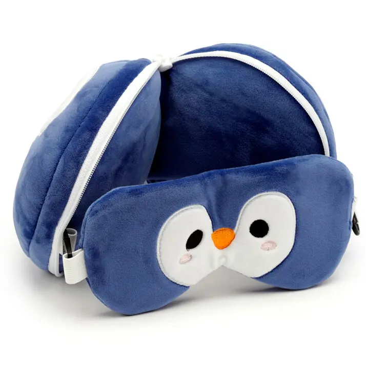 Relaxeazzz Adoramals Penguin travel pillow and eye mask termékfotó