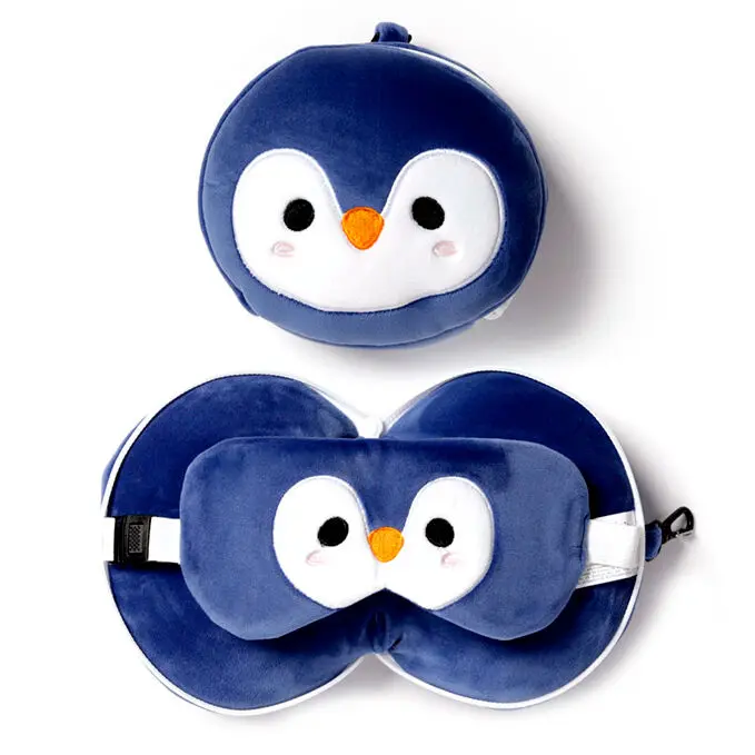 Relaxeazzz Adoramals Penguin travel pillow and eye mask termékfotó