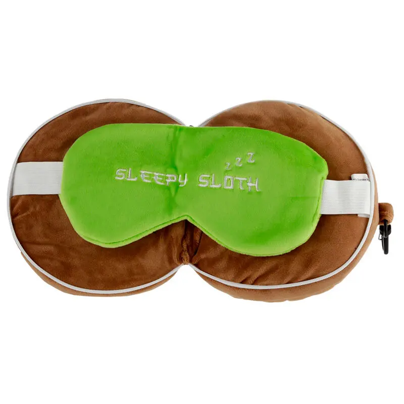 Relaxeazzz Adoramals Sloth Bear travel pillow and eye mask product photo