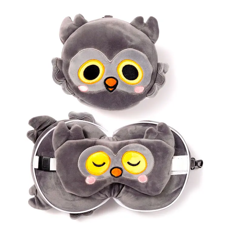 Relaxeazzz Adoramals Winston Owl travel and pillow eye mask product photo