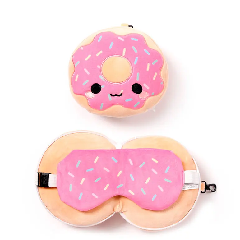 Relaxeazzz Adorasnacks Donut travel pillow and eye mask product photo