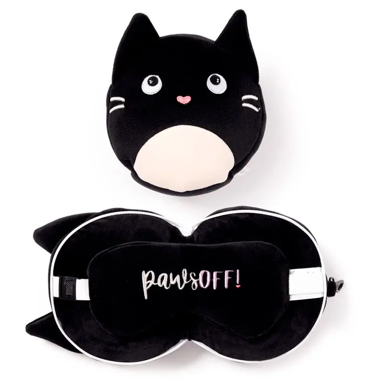 Relaxeazzz Fine feline cat travel pillow and eye mask product photo