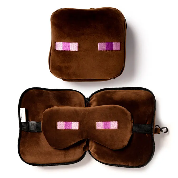 Relaxeazzz Minecraft Enderman travel pillow and eye mask termékfotó