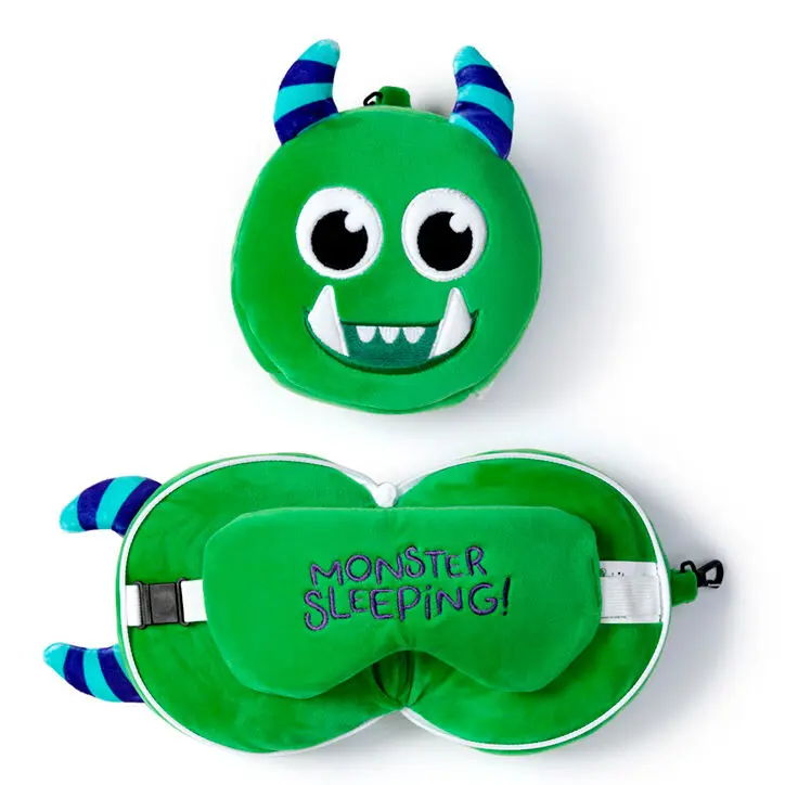 Relaxeazzz Monstruo Monstarz travel pillow and eye mask product photo