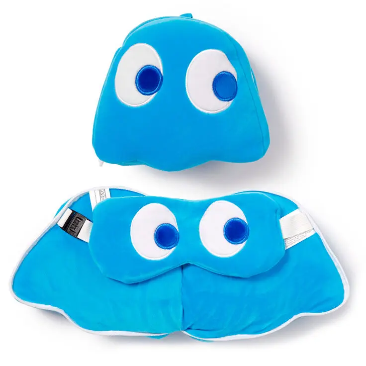 Relaxeazzz Pac-Man travel pillow and eye mask product photo