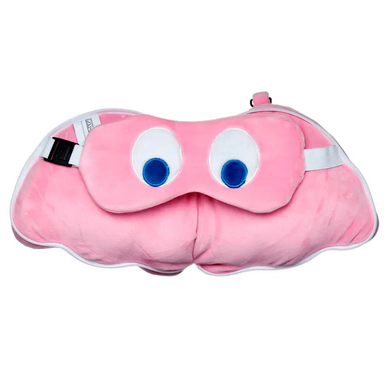 Relaxeazzz Pac-Man travel pillow and eye mask product photo