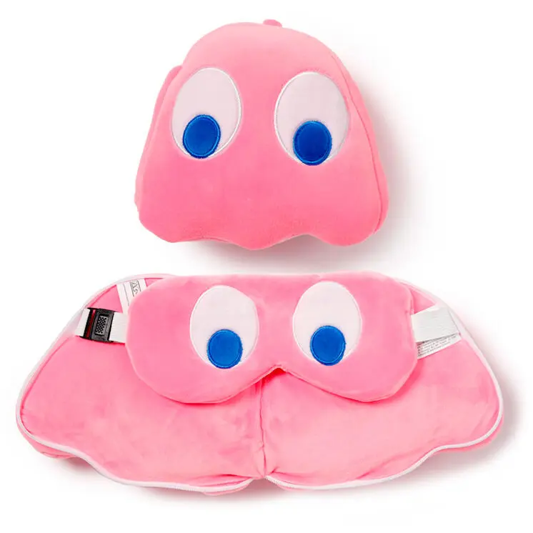 Relaxeazzz Pac-Man travel pillow and eye mask product photo