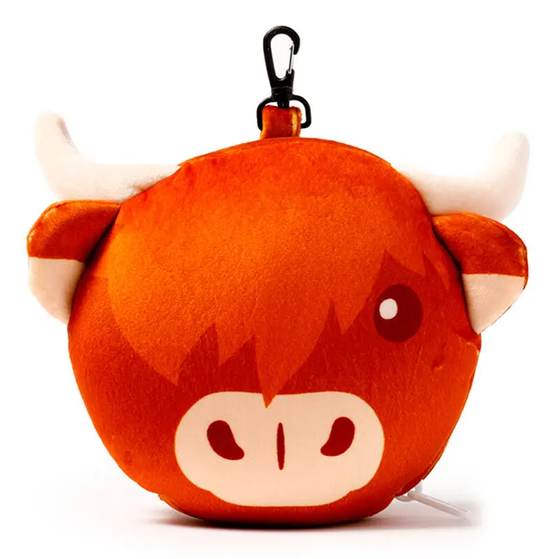 Relaxeazzz Scottish cow travel pillow and eye mask product photo