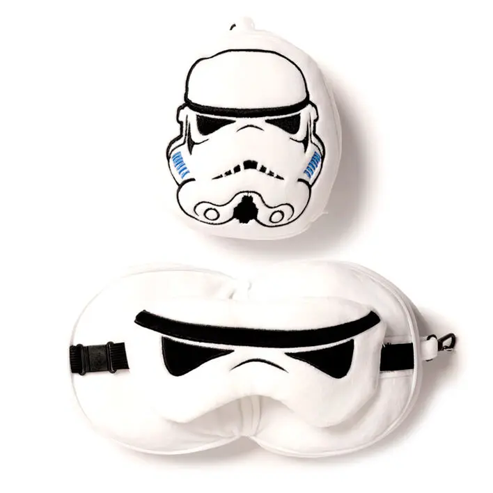 Relaxeazzz Star Wars Stormtrooper travel pillow and eye mask product photo