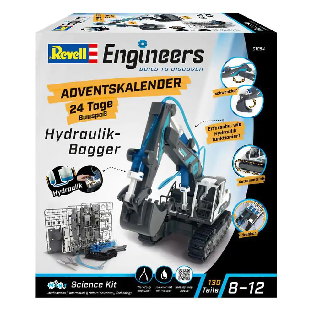 Revell Engineers Advent Calendar Hydraulic excavator model kit product photo
