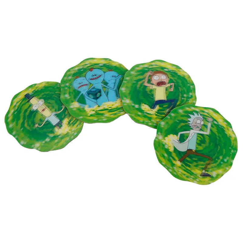 Rick & Morty 3D coasters set 4 product photo