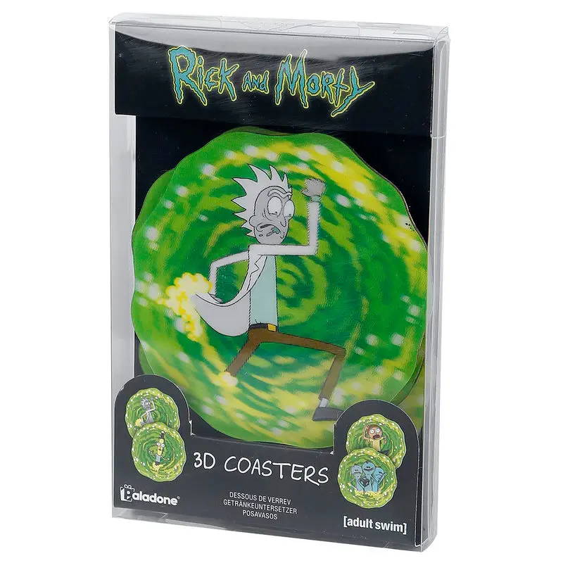 Rick & Morty 3D coasters set 4 product photo