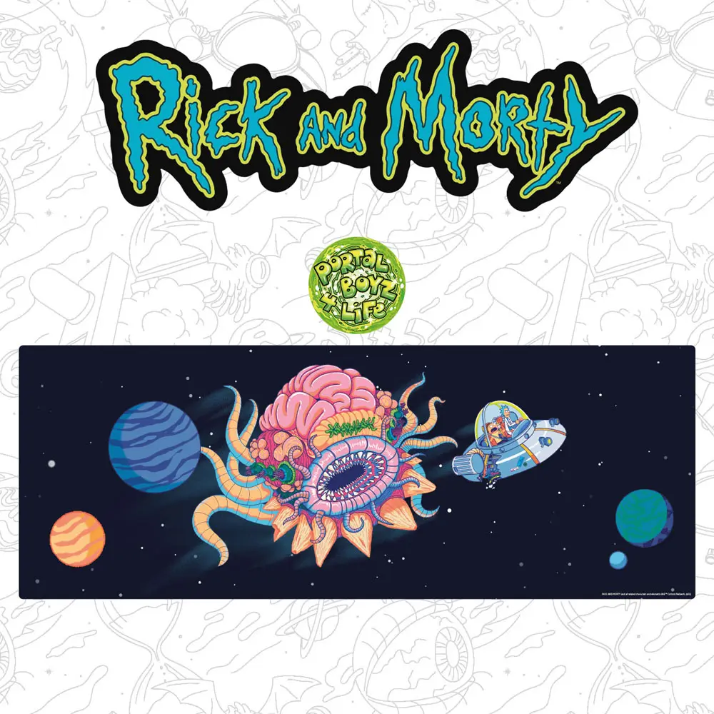 Rick &amp; Morty Desk Pad &amp; Coaster Set Cosmos product photo