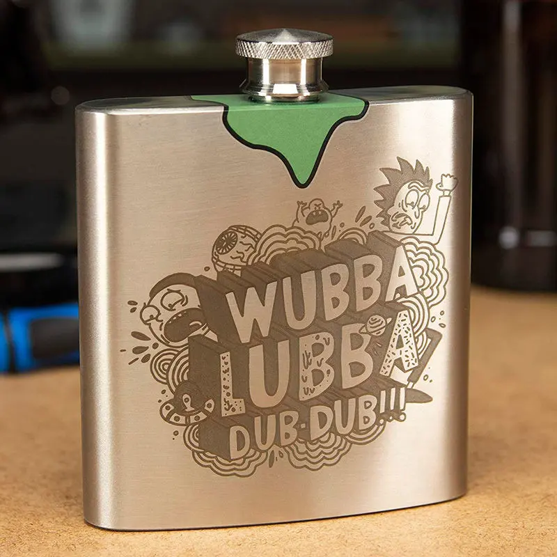 Rick & Morty metal hip flask product photo
