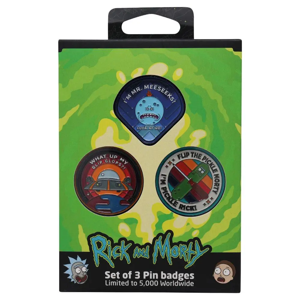 Rick &amp; Morty Pin Badge Set Limited Edition product photo