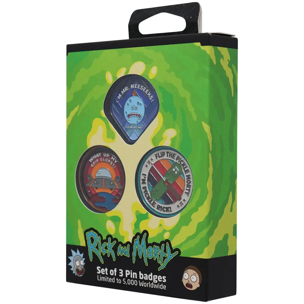 Rick &amp; Morty Pin Badge Set Limited Edition product photo
