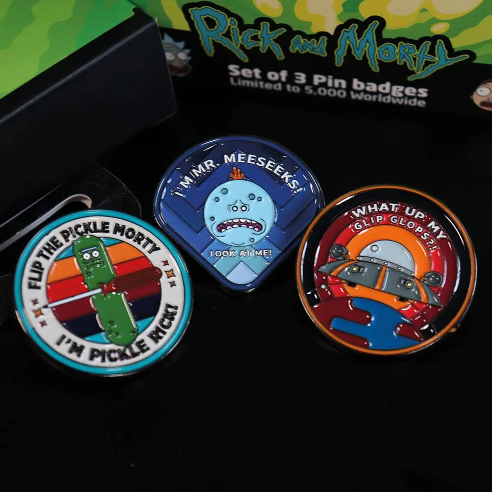 Rick &amp; Morty Pin Badge Set Limited Edition product photo