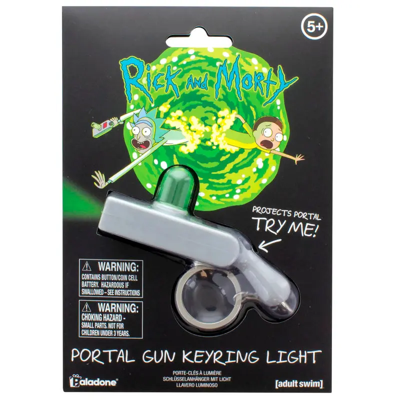 Rick & Morty Morty Portal Gun light keychain product photo