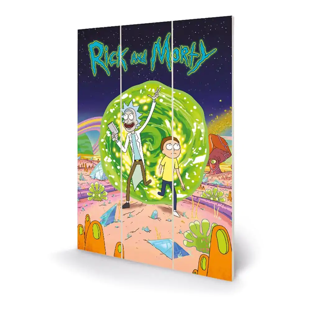 Rick and Morty Wooden Wall Art Portal 20 x 30 cm termékfotó