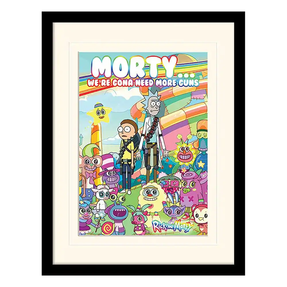 Rick and Morty Collector Print Framed Poster Cuteness Overload (white background) product photo