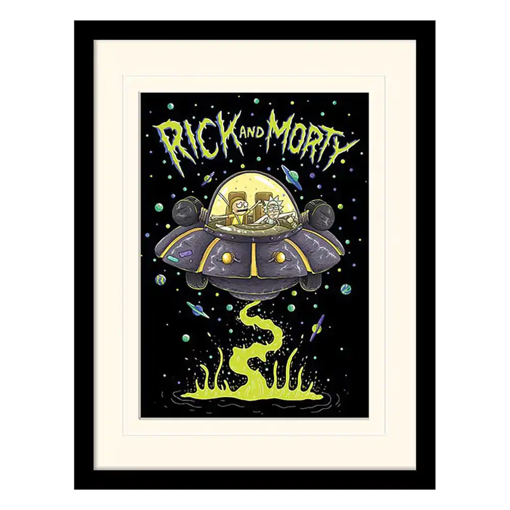 Rick and Morty Collector Print Framed Poster Ufo (white background) termékfotó