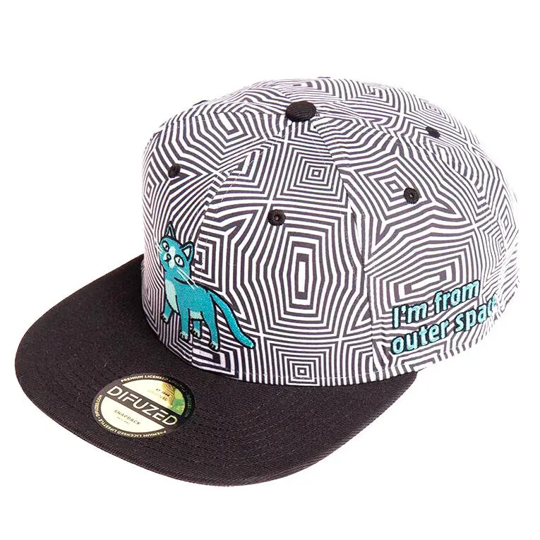 Rick and Morty Snapback Cap Outer Space Cat product photo