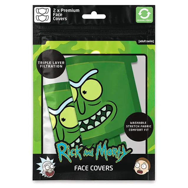 Rick and Morty Face Masks 2-Pack Pickle Rick product photo