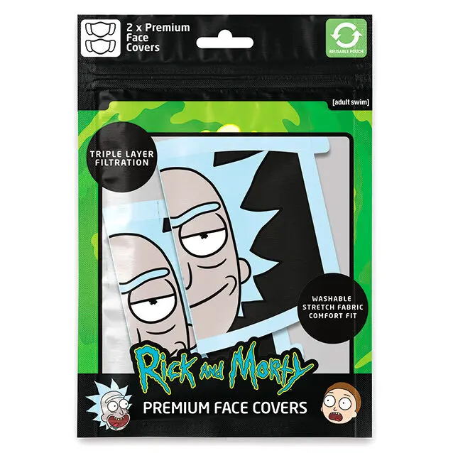 Rick and Morty Face Masks 2-Pack Rick product photo