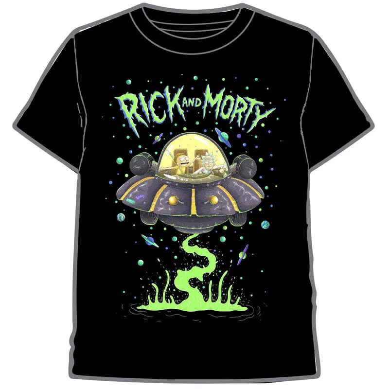 Rick and Morty Spaceship Adult T-shirt product photo