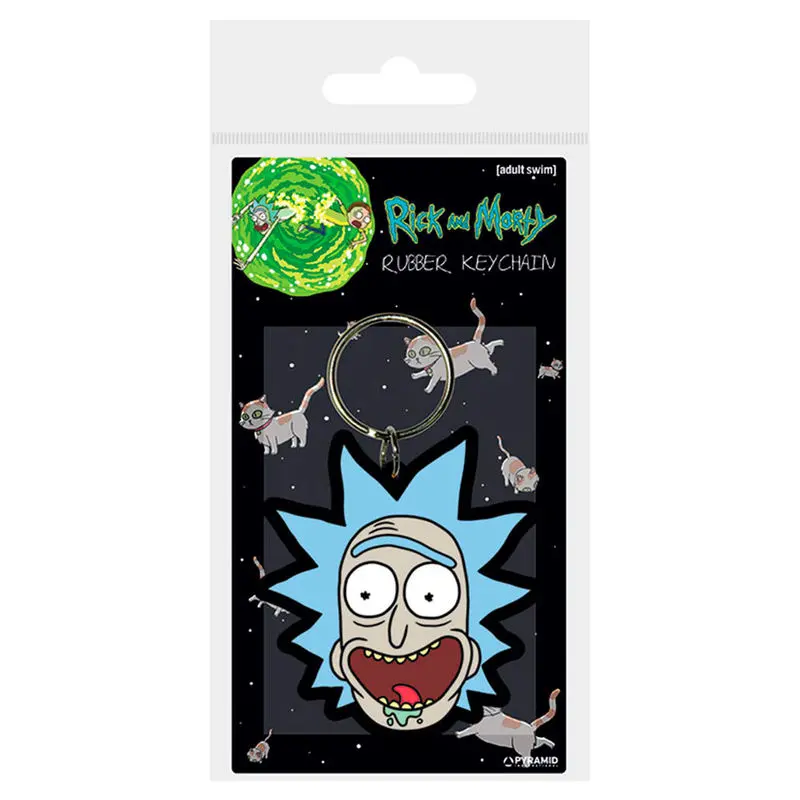 Rick and Morty Rubber Keychain Rick Crazy Smile 6 cm product photo