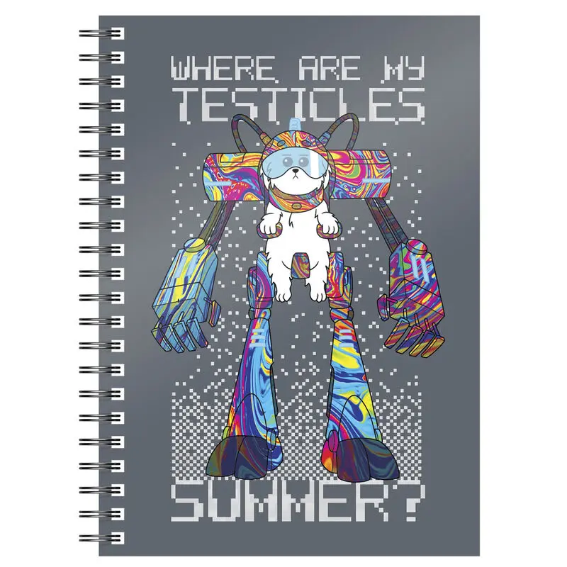 Rick &amp; Morty Notebook Where Are My Testicles product photo