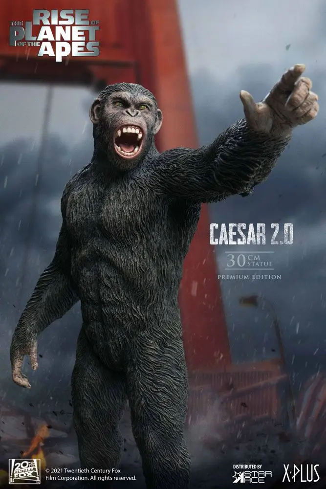 Rise of the Planet of the Apes Statue Caesar 2.0 Deluxe Version 30 cm product photo