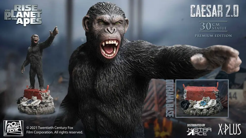 Rise of the Planet of the Apes Statue Caesar 2.0 Deluxe Version 30 cm product photo