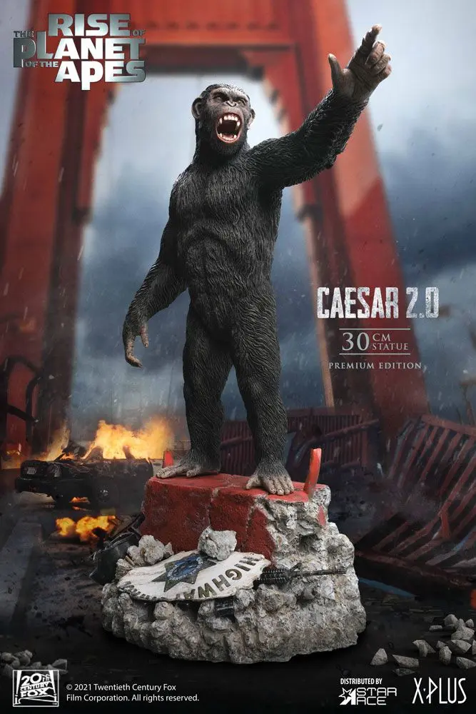 Rise of the Planet of the Apes Statue Caesar 2.0 Deluxe Version 30 cm product photo