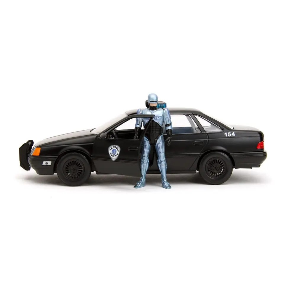 Robocop Hollywood Rides Diecast Model 1/24 1986 Ford Taurus with Robocop Figur product photo