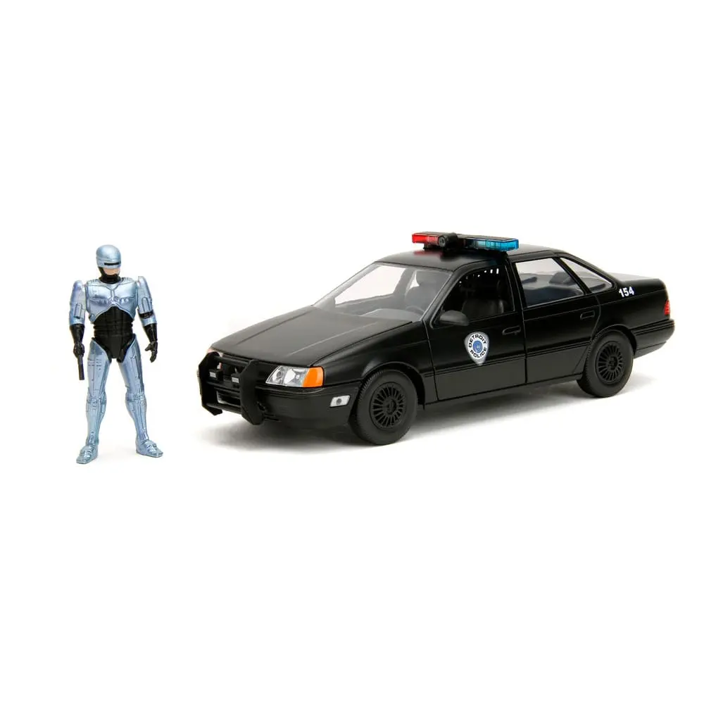 Robocop Hollywood Rides Diecast Model 1/24 1986 Ford Taurus with Robocop Figur product photo