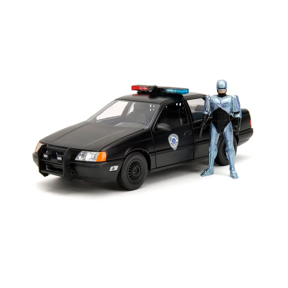 Robocop Hollywood Rides Diecast Model 1/24 1986 Ford Taurus with Robocop Figur product photo