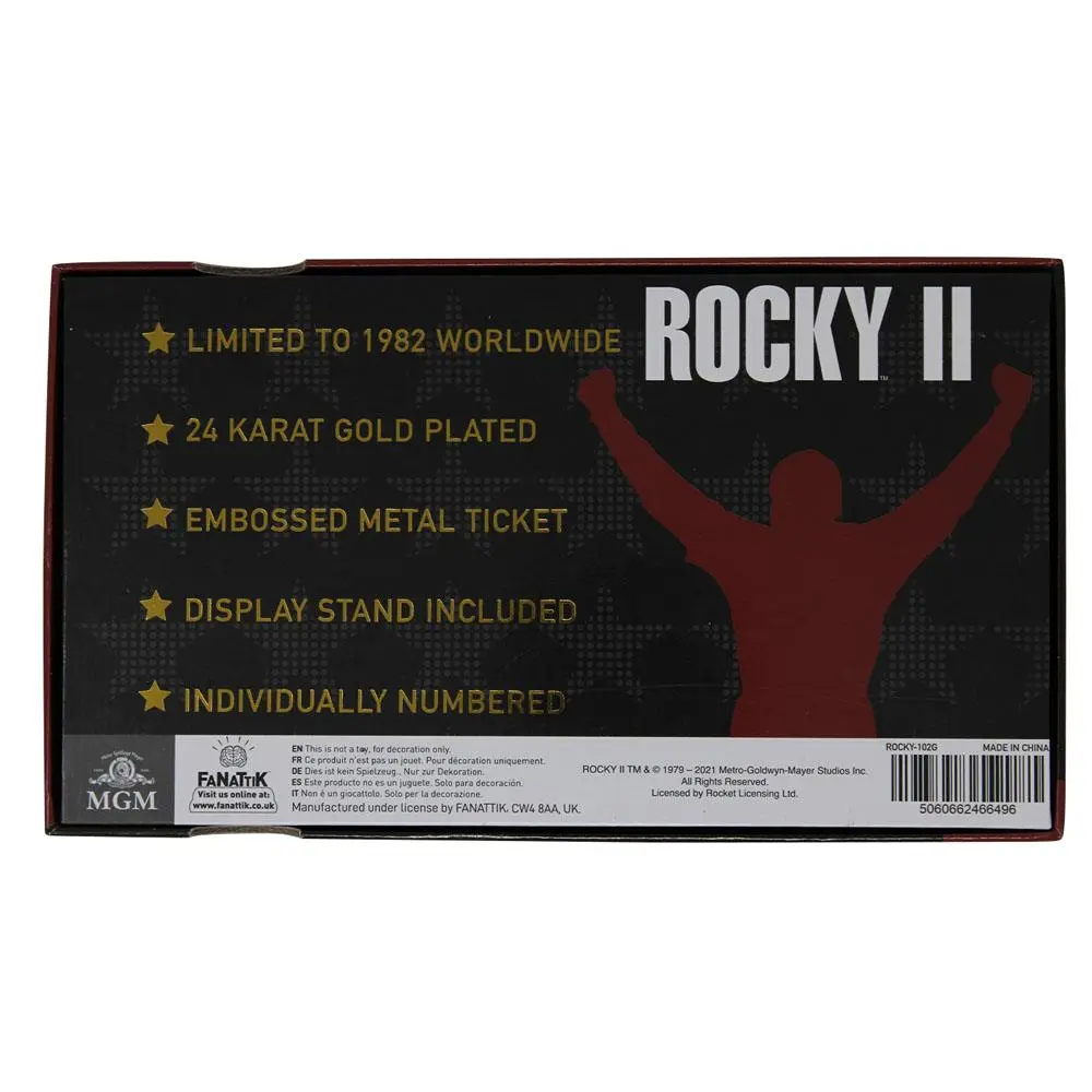Rocky II Replica Superfight II Ticket (gold plated) product photo