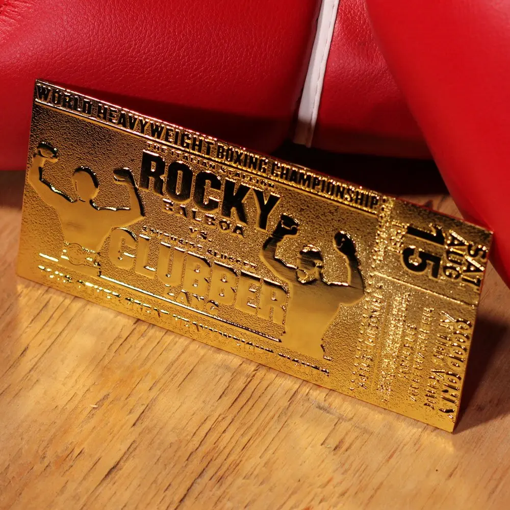 Rocky III Replica World Heavyweight Boxing Championship Ticket (gold plated) product photo