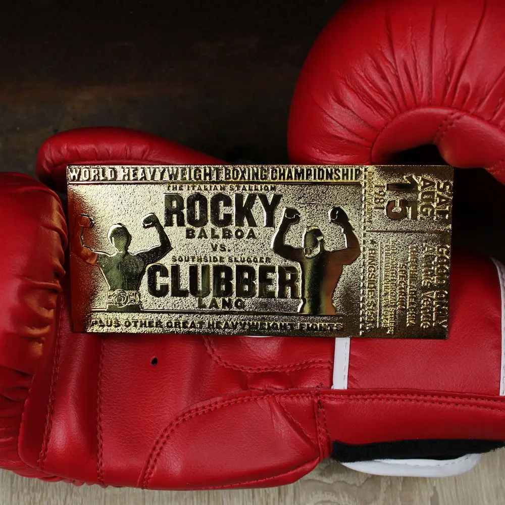 Rocky III Replica World Heavyweight Boxing Championship Ticket (gold plated) product photo